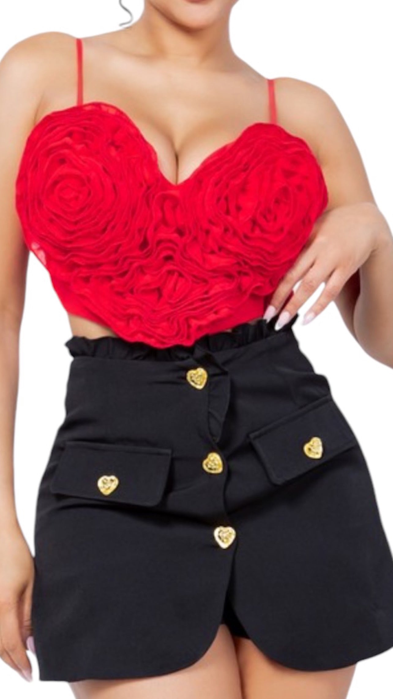 Heart Flower Crop Top