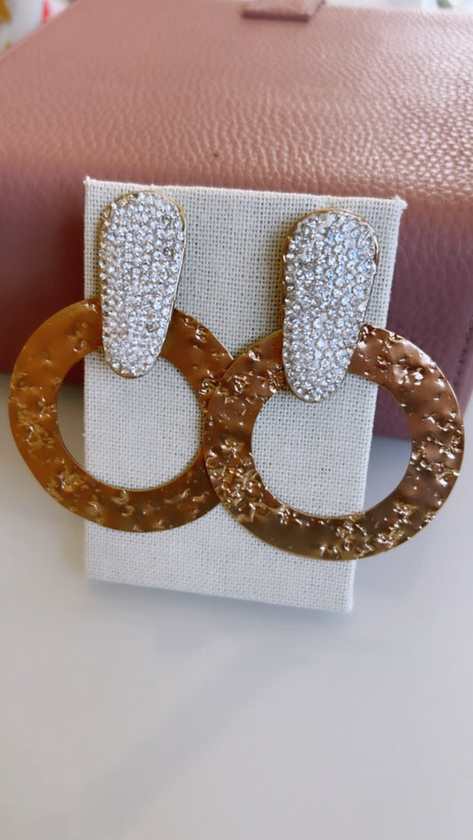 Silver Rhinestones Earrings